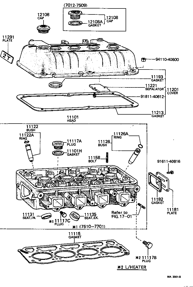 11101-29085 HEAD SUB-ASSY, CYLINDER product image