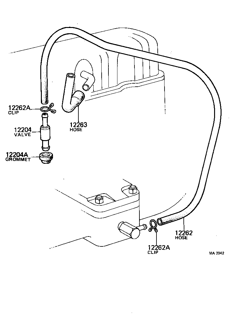 12204-31020 VALVE SUB-ASSY, VENTILATION product image