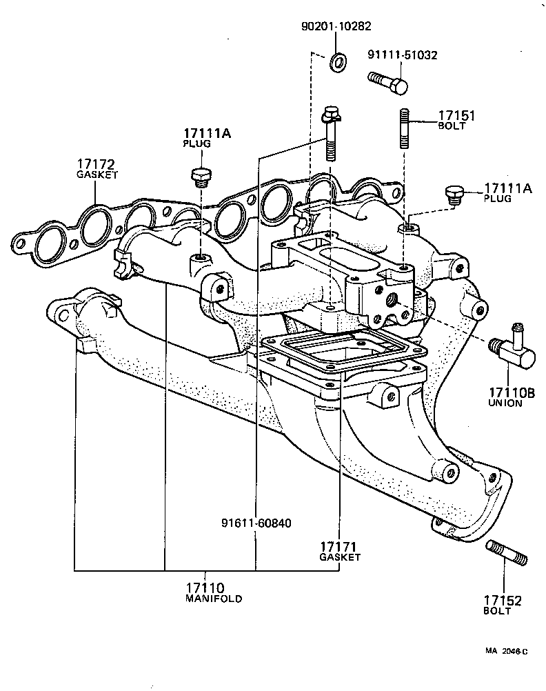 17110-44073 MANIFOLD ASSY product image