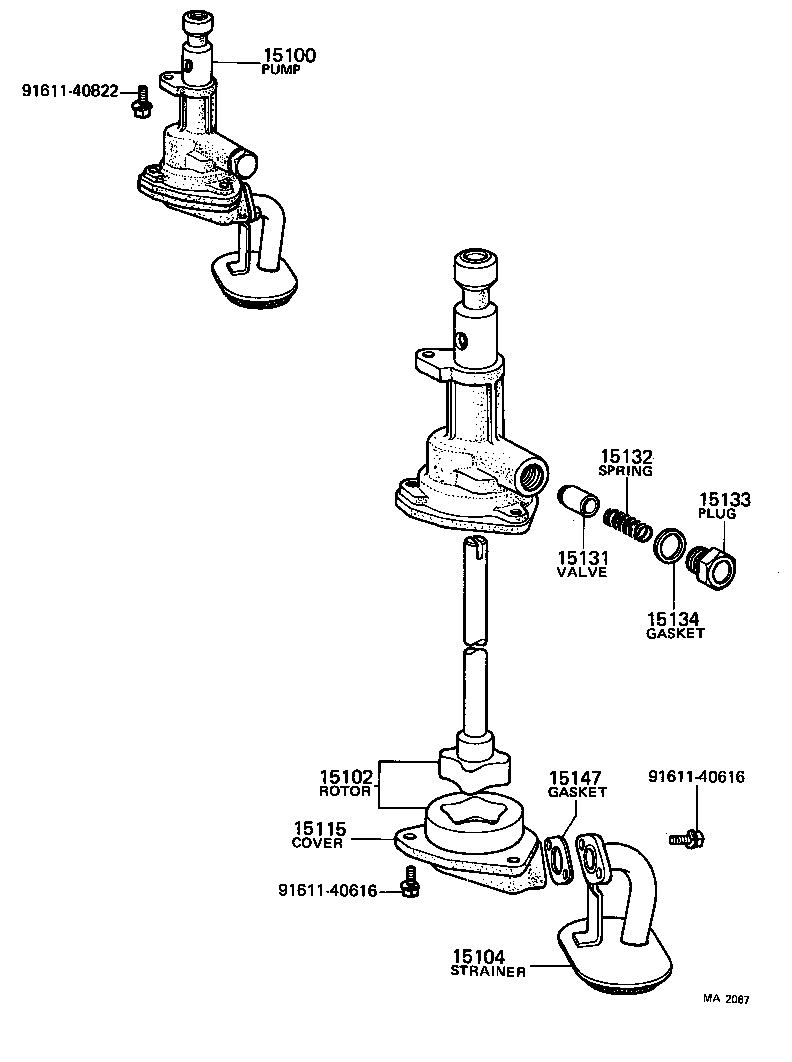 15147-10011 GASKET, OIL STRAINER product image