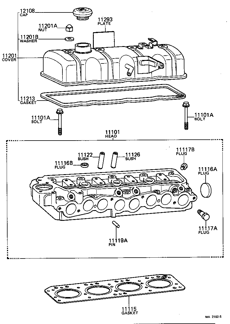11101-49116 HEAD SUB-ASSY, CYLINDER product image