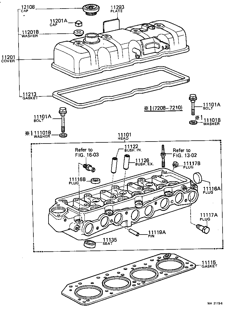 11101-49116 HEAD SUB-ASSY, CYLINDER product image