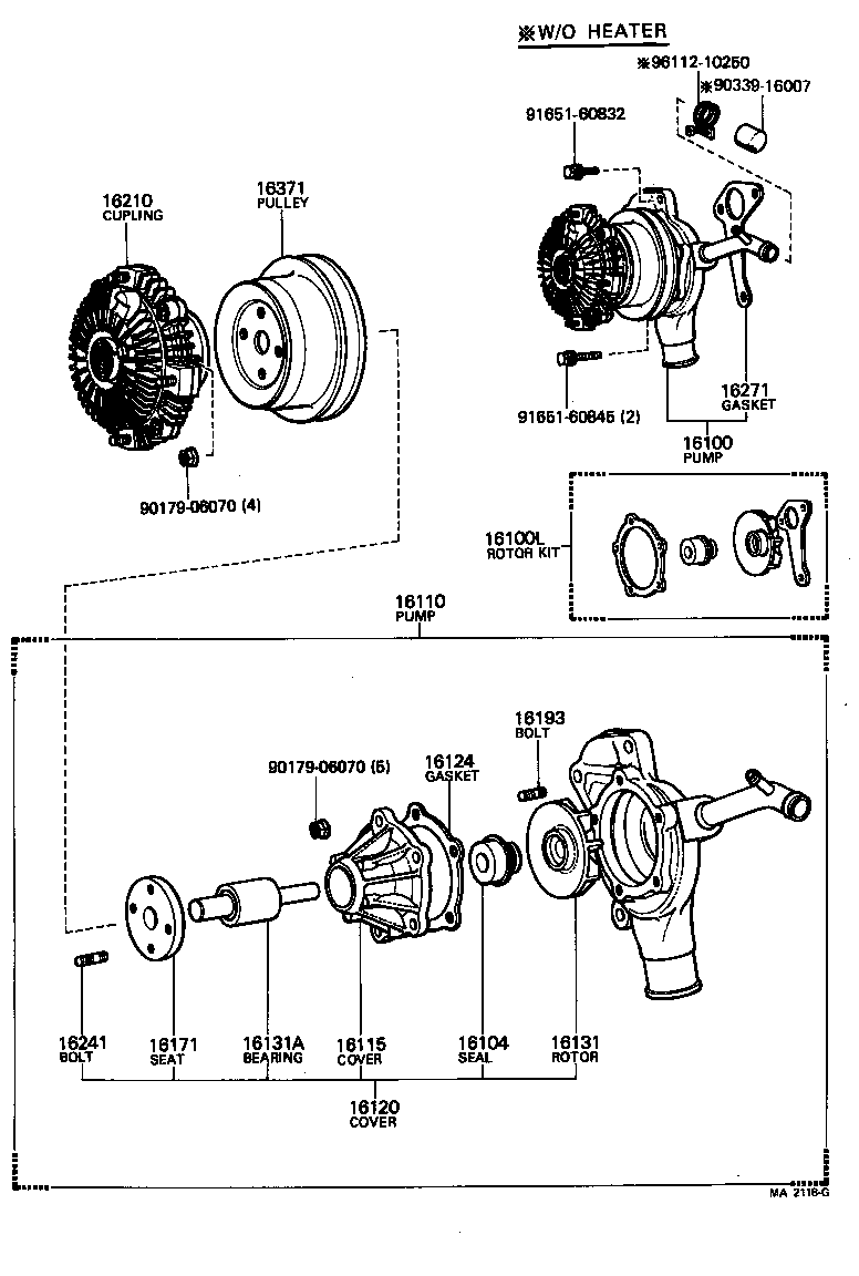 16193-45100 BOLT, STUD(FOR WATER PUMP COVER) product image