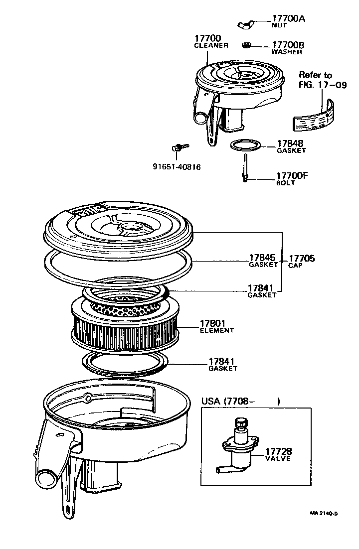 17700-24201 CLEANER ASSY, AIR product image