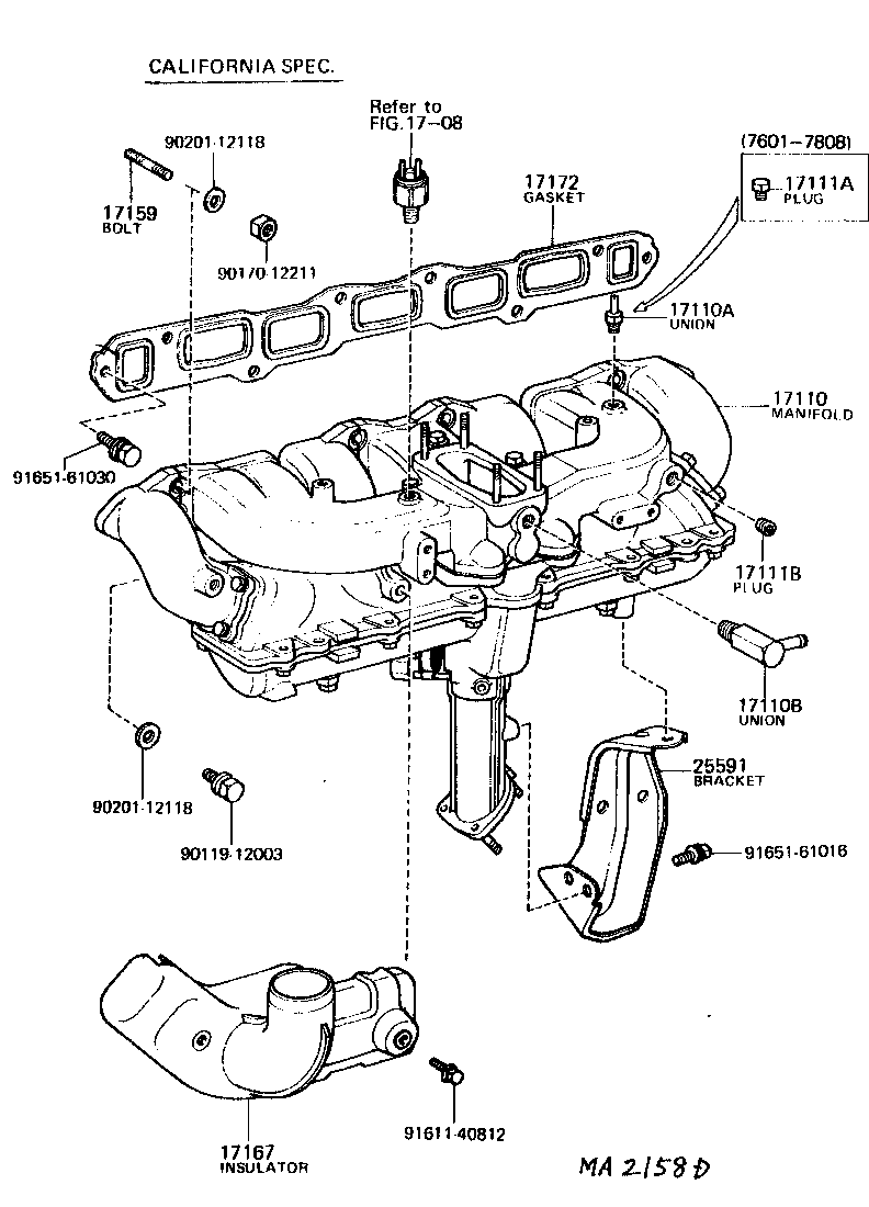 17100-60150 MANIFOLD ASSY product image