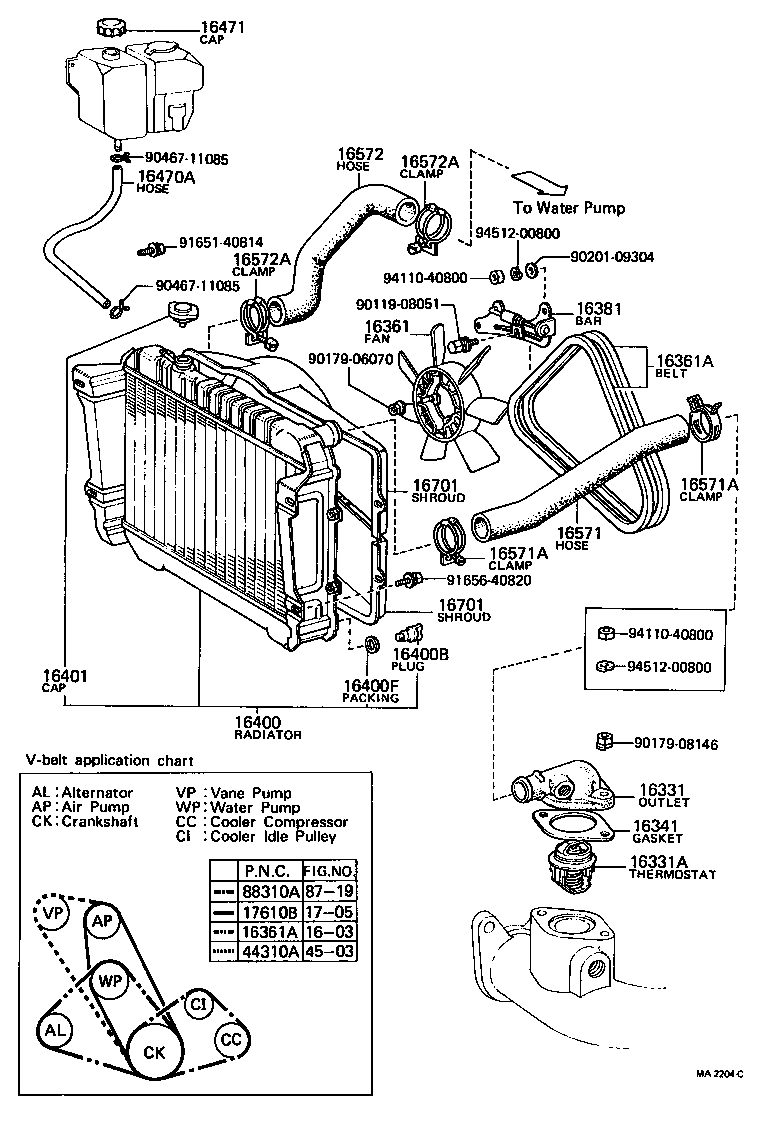 16331-44020 OUTLET, WATER product image