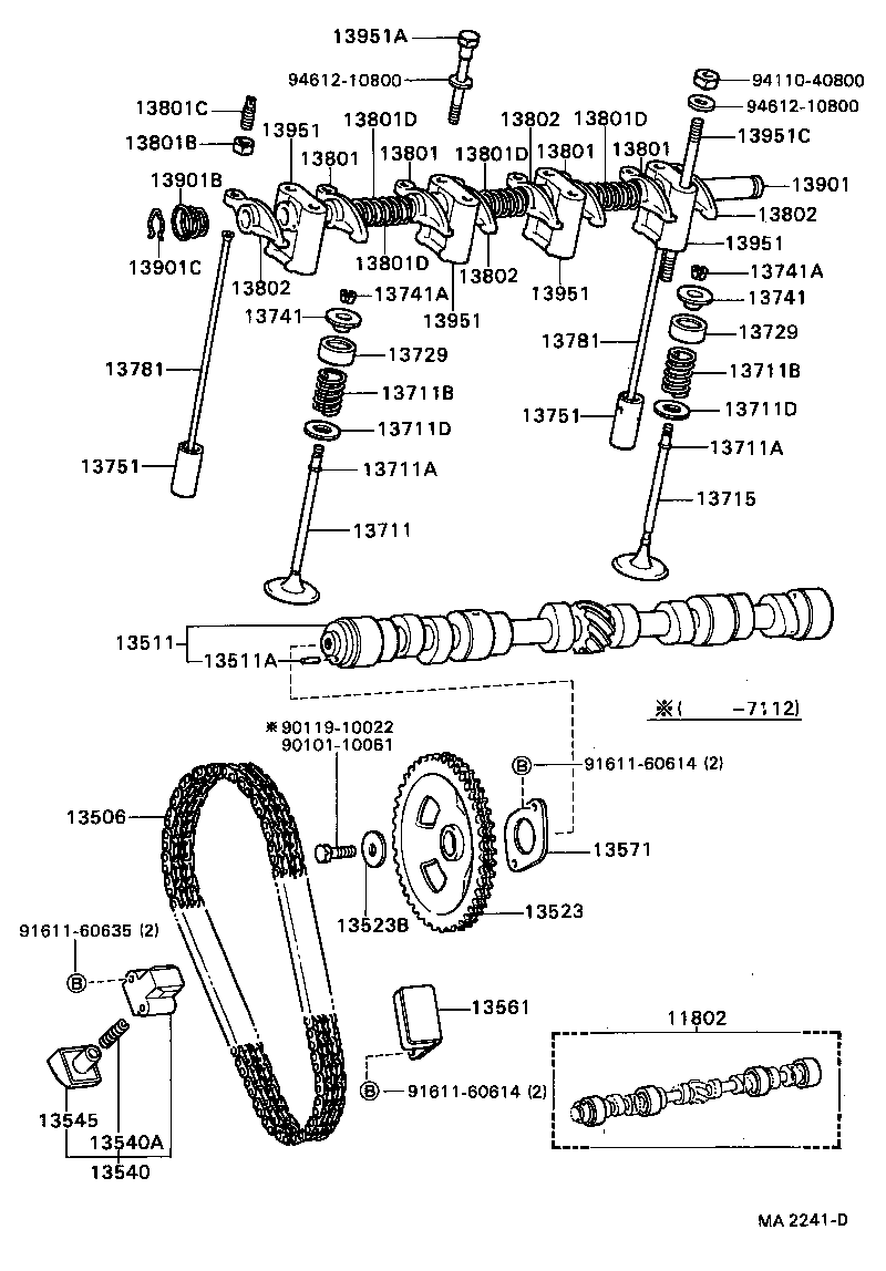90116-08127 BOLT, STUD(FOR ROCKER SUPPORT) product image