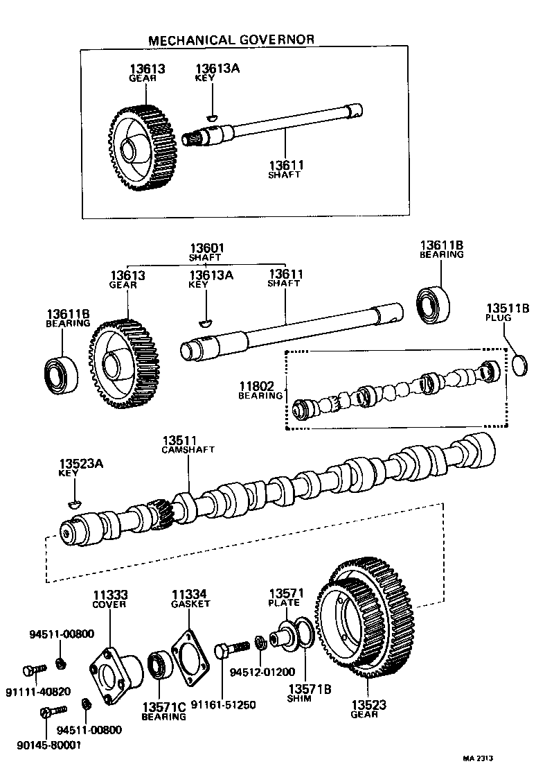 13994-76010 BOLT, STUD(FOR ROCKER SUPPORT) product image