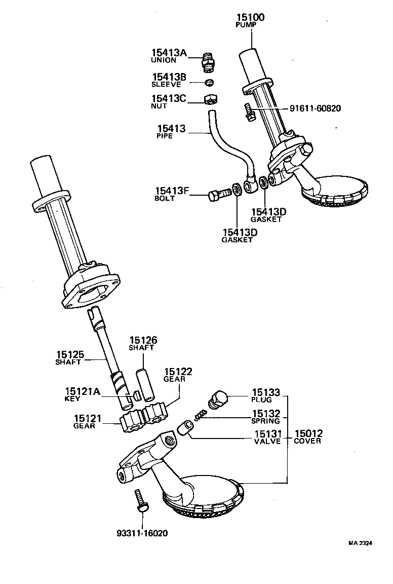15100-56010 PUMP ASSY, OIL product image