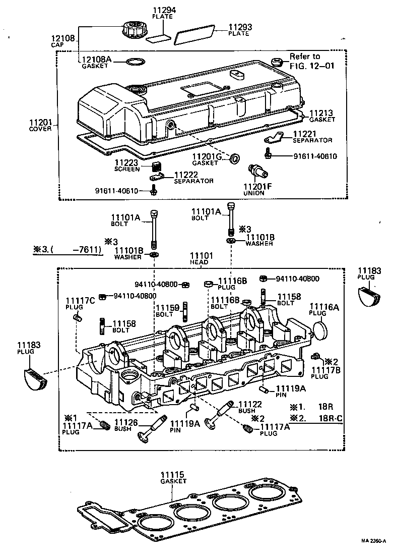 11101-39325 HEAD SUB-ASSY, CYLINDER product image