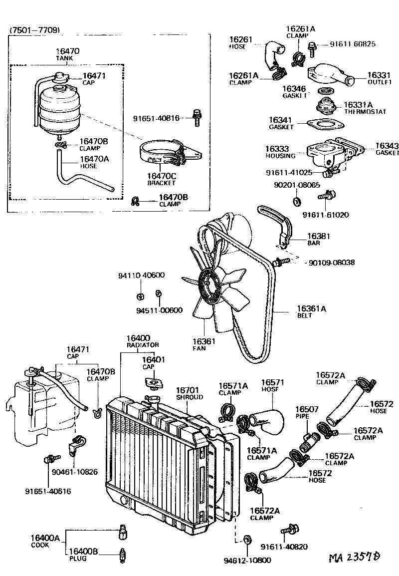 16331-61010 HOUSING, WATER OUTLET product image