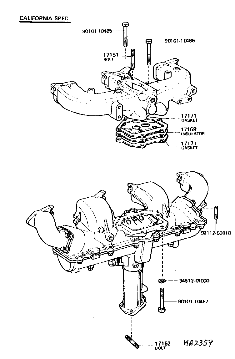 17100-60150 MANIFOLD ASSY product image
