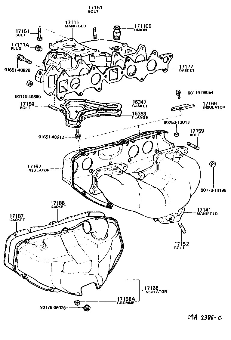 16353-38020 FLANGE, WATER BY-PASS product image