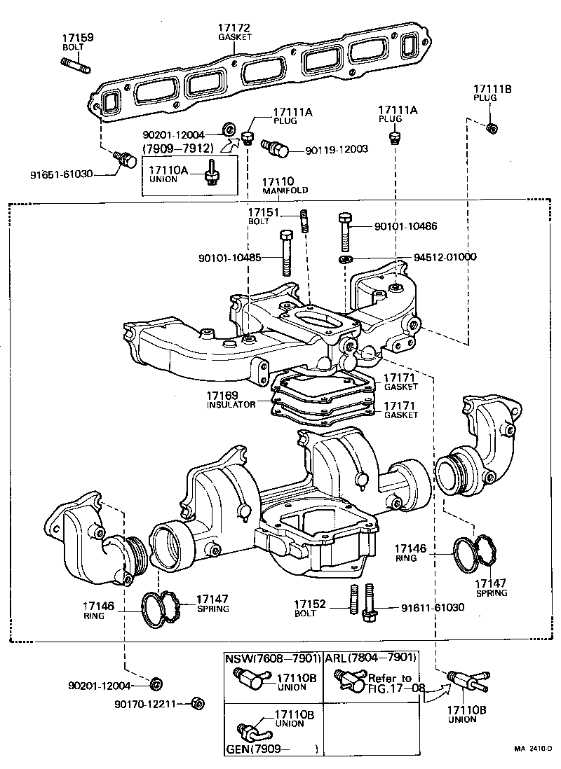 92112-60822 BOLT, STUD(FOR MANIFOLD TO CYLINDER HEAD) product image