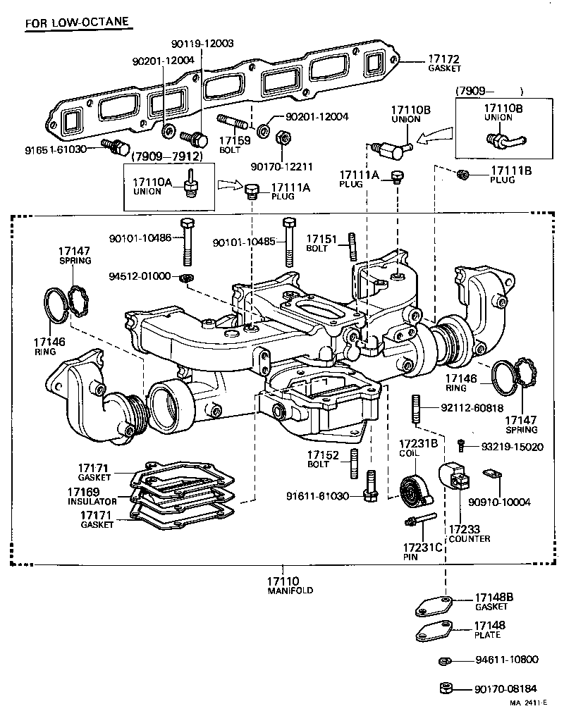 92112-60822 BOLT, STUD(FOR MANIFOLD TO CYLINDER HEAD) product image