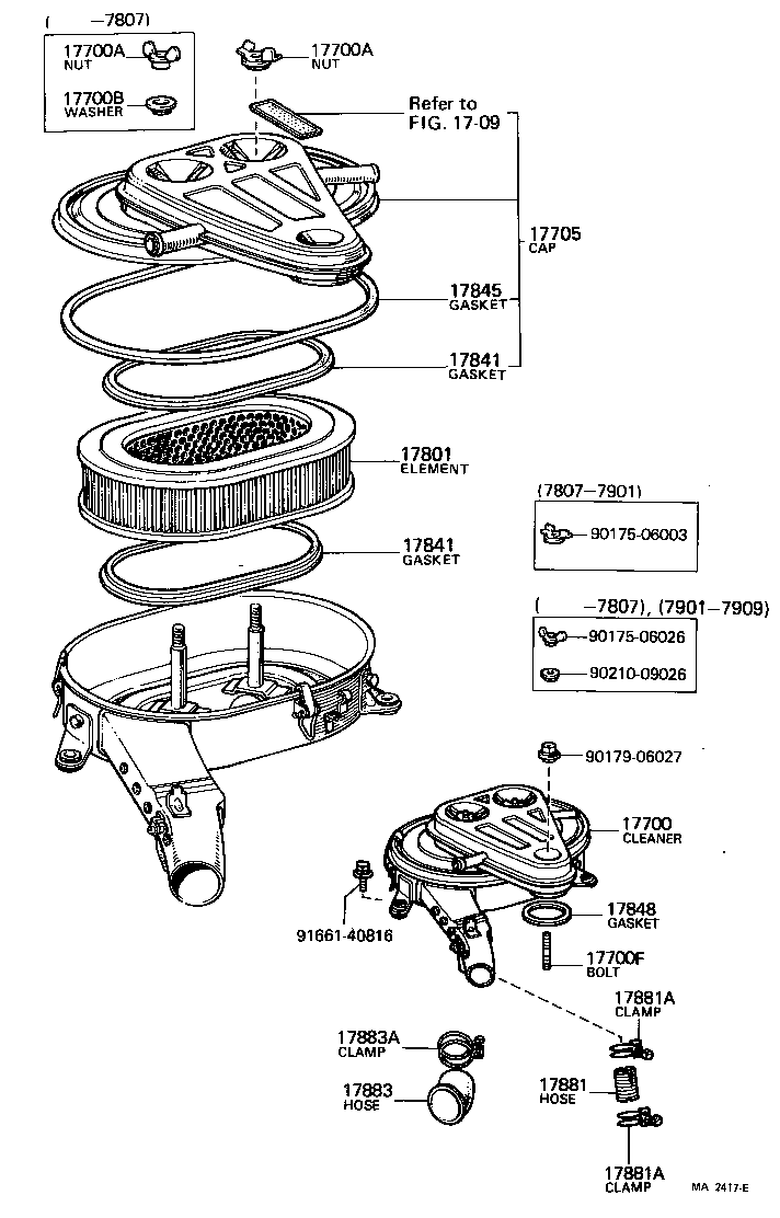 17705-60171 CAP SUB-ASSY, AIR CLEANER product image