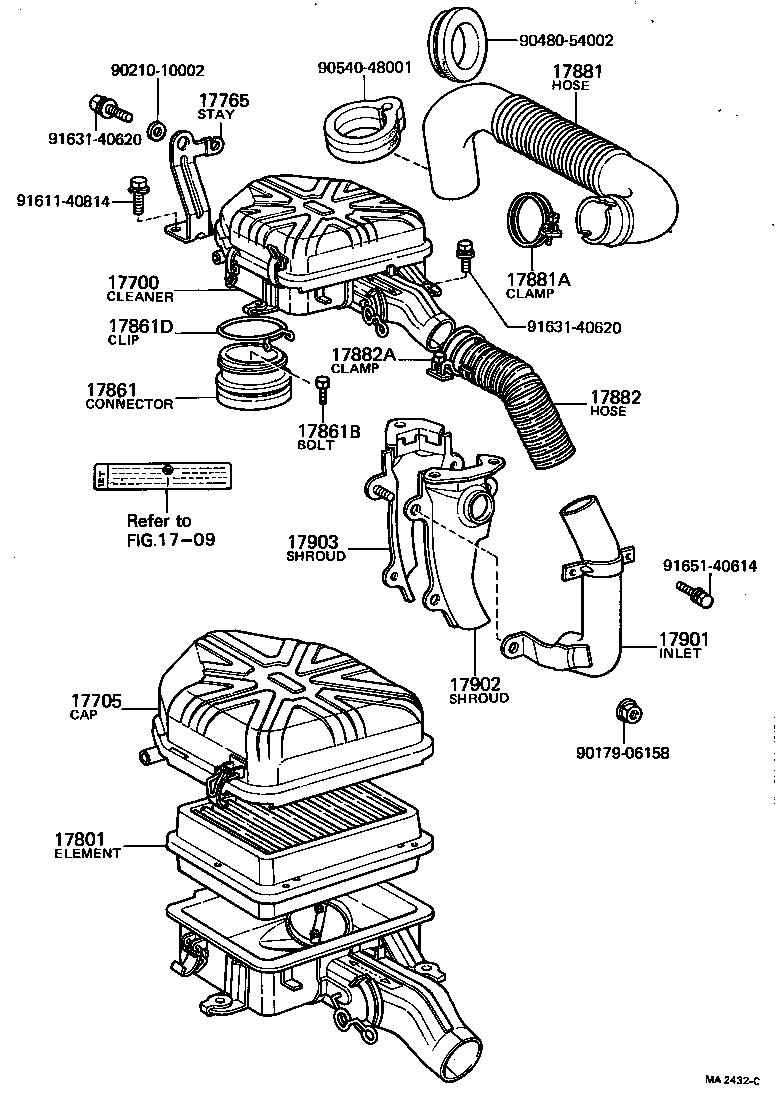 17705-31072 CAP SUB-ASSY, AIR CLEANER product image