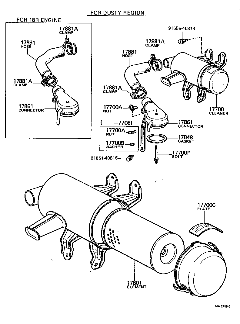 17700-31330 CLEANER ASSY, AIR product image