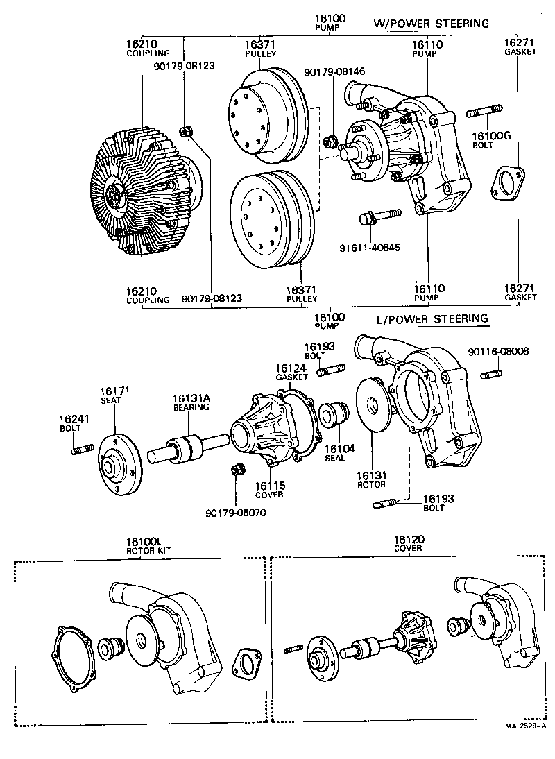 16100-49475 PUMP ASSY, ENGINE WATER product image