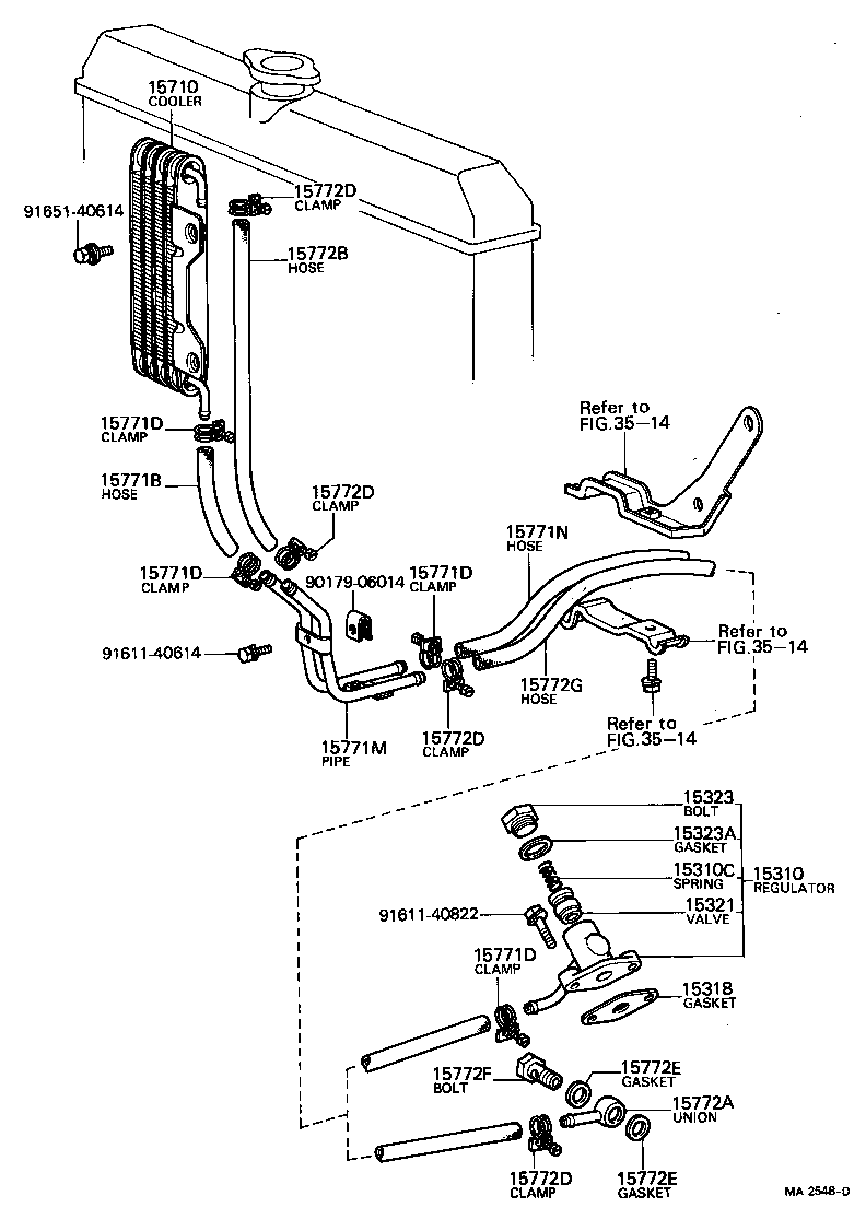 15710-45030 COOLER ASSY, OIL product image