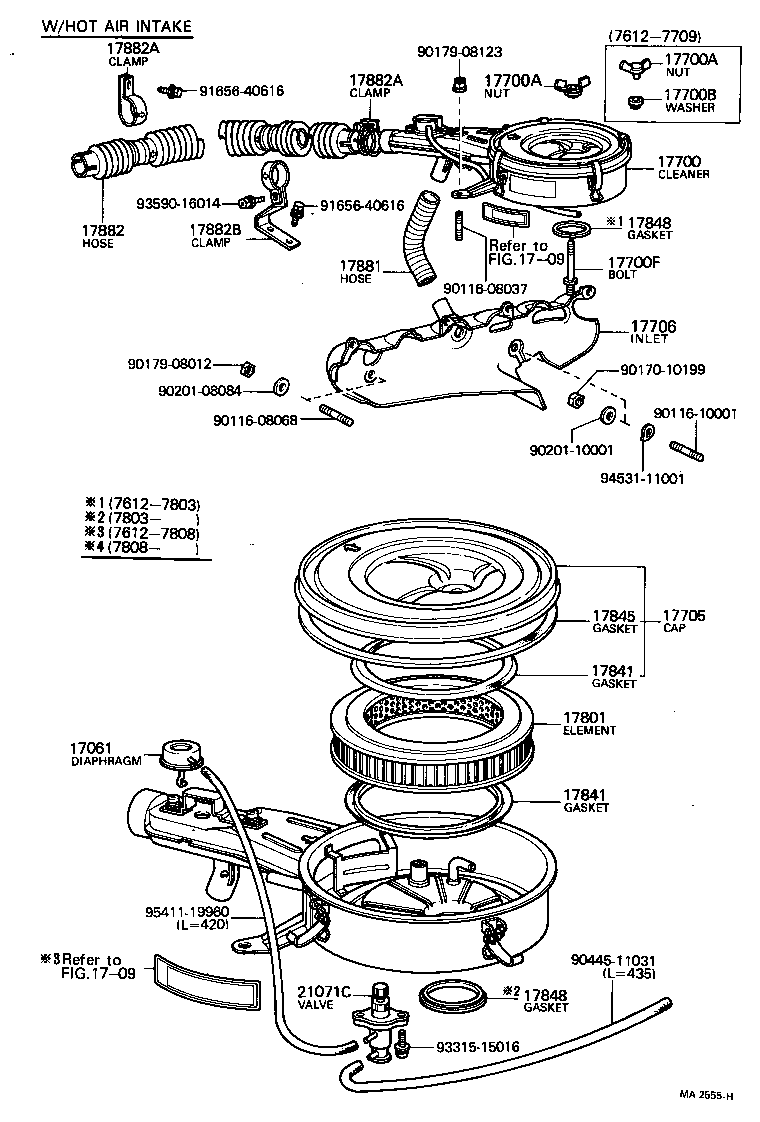 17705-41120 CAP SUB-ASSY, AIR CLEANER product image