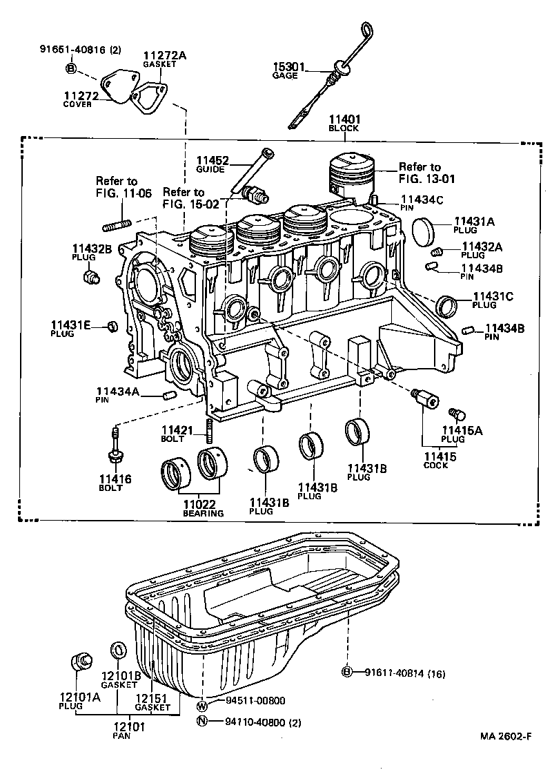 11401-19085 BLOCK SUB-ASSY, CYLINDER product image