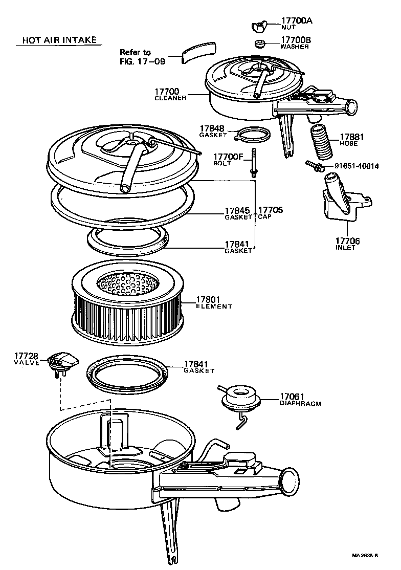 17897-11030 CLAMP, HOSE(FOR AIR CLEANER) product image