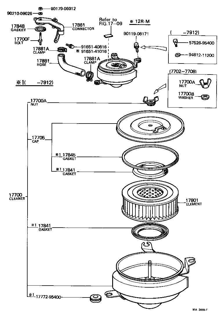 17710-54020 CLEANER ASSY, AIR product image