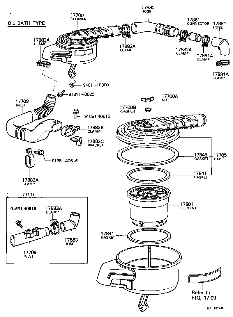 17705-60171 CAP SUB-ASSY, AIR CLEANER product image