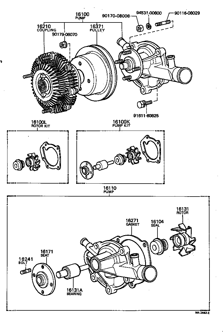 04162-34010 ROTOR KIT, WATER PUMP product image