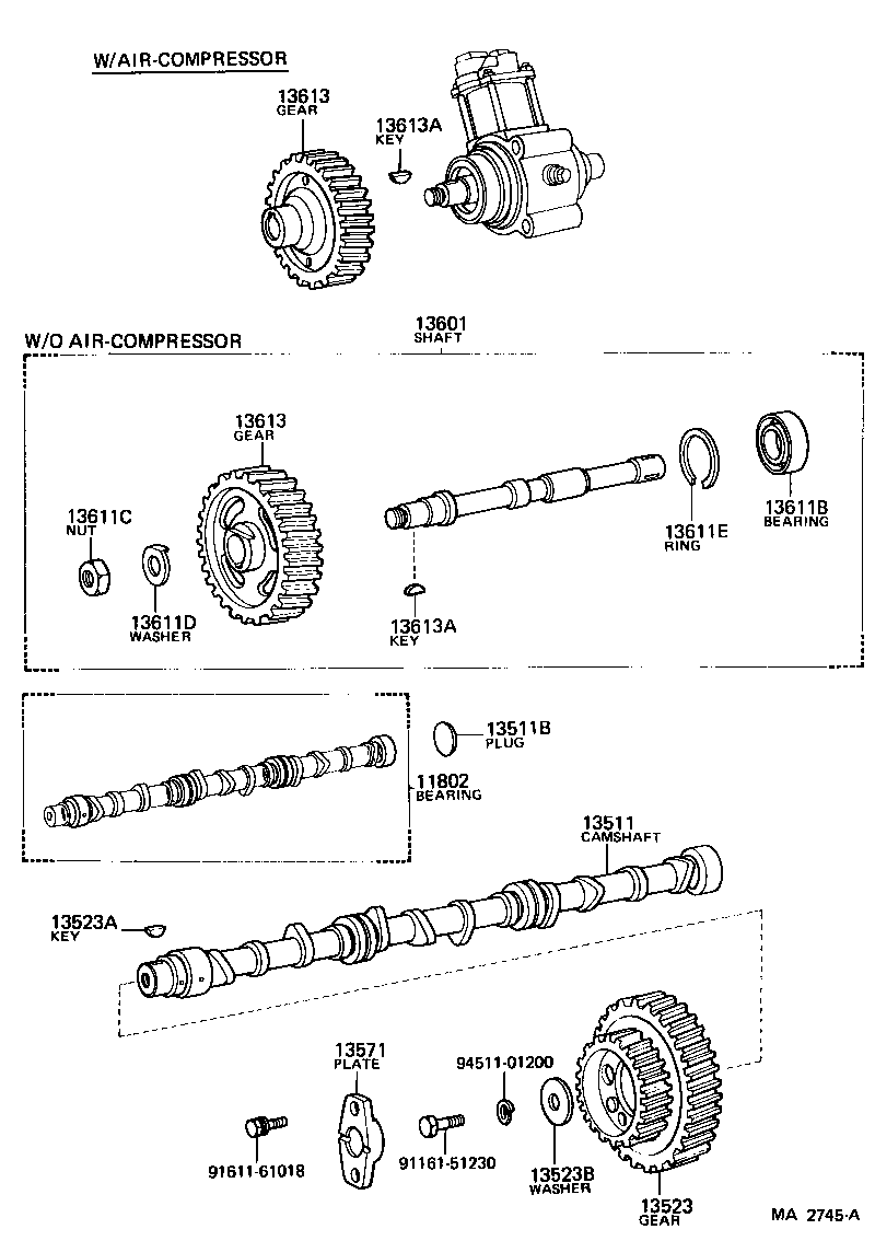 13994-76010 BOLT, STUD(FOR ROCKER SUPPORT) product image