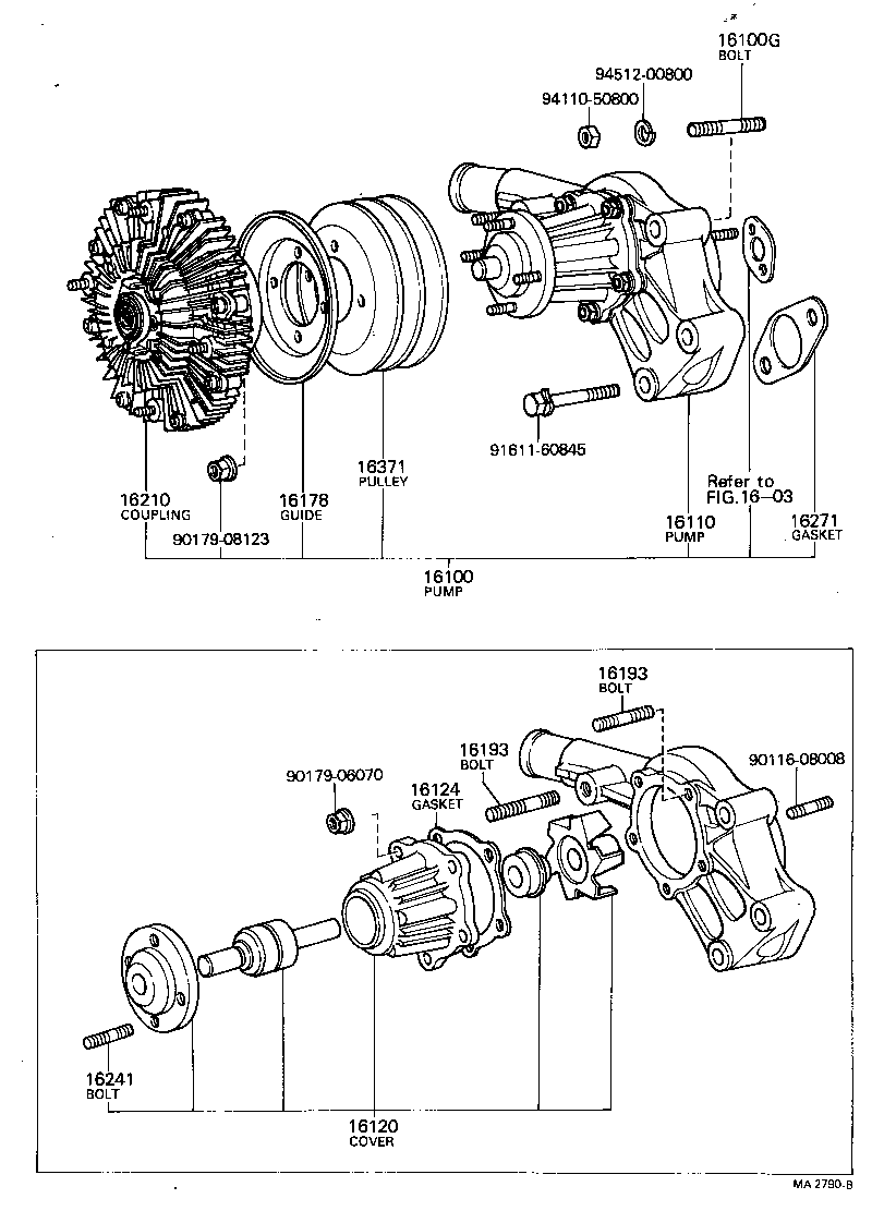 16193-41030 BOLT, STUD(FOR WATER PUMP COVER) product image