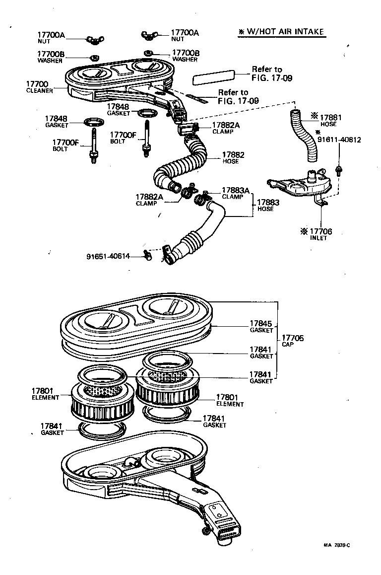 17700-34540 CLEANER ASSY, AIR product image