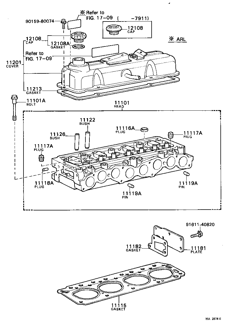 11101-59095 HEAD SUB-ASSY, CYLINDER product image