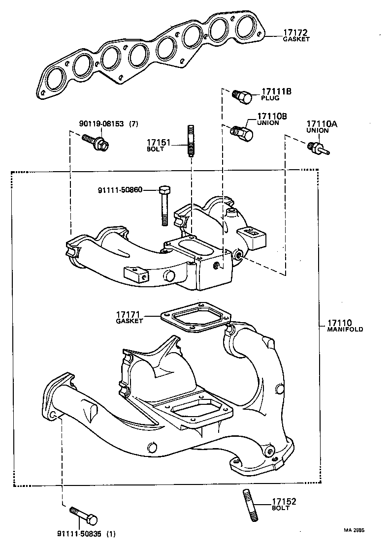 17110-44073 MANIFOLD ASSY product image