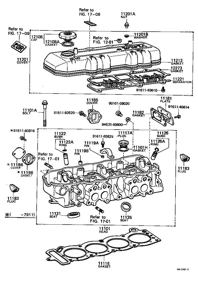11101-39376 HEAD SUB-ASSY, CYLINDER product image