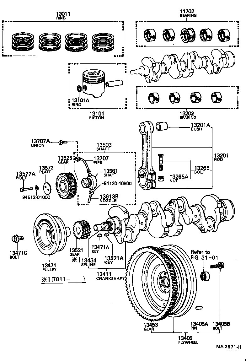 90105-13002 BOLT, FLYWHEEL SETTING product image
