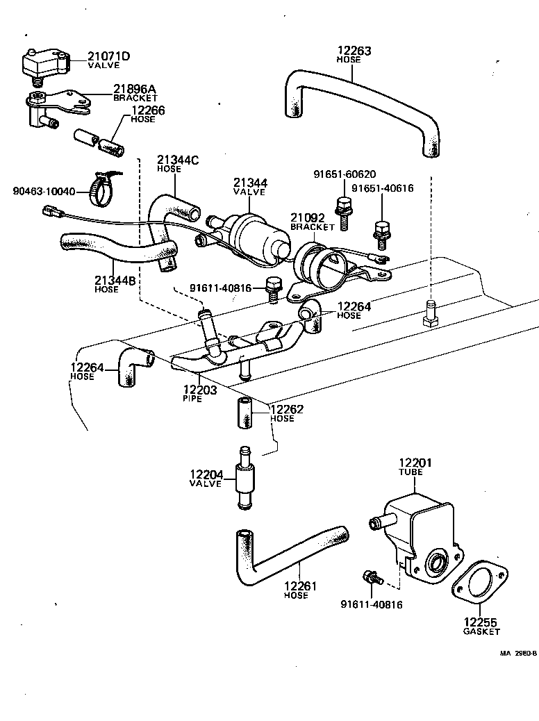 12261-34070 HOSE, VENTILATION, NO.2 product image