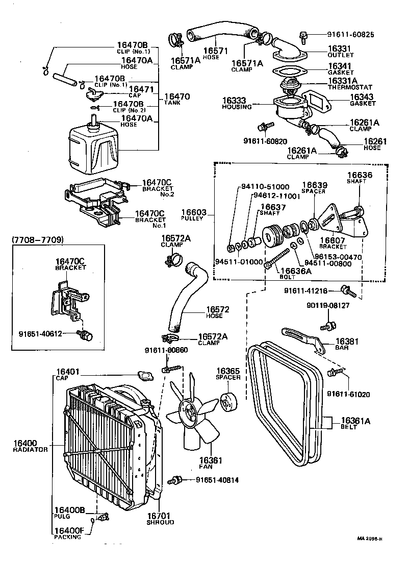 16261-38010 HOSE, WATER BY-PASS product image