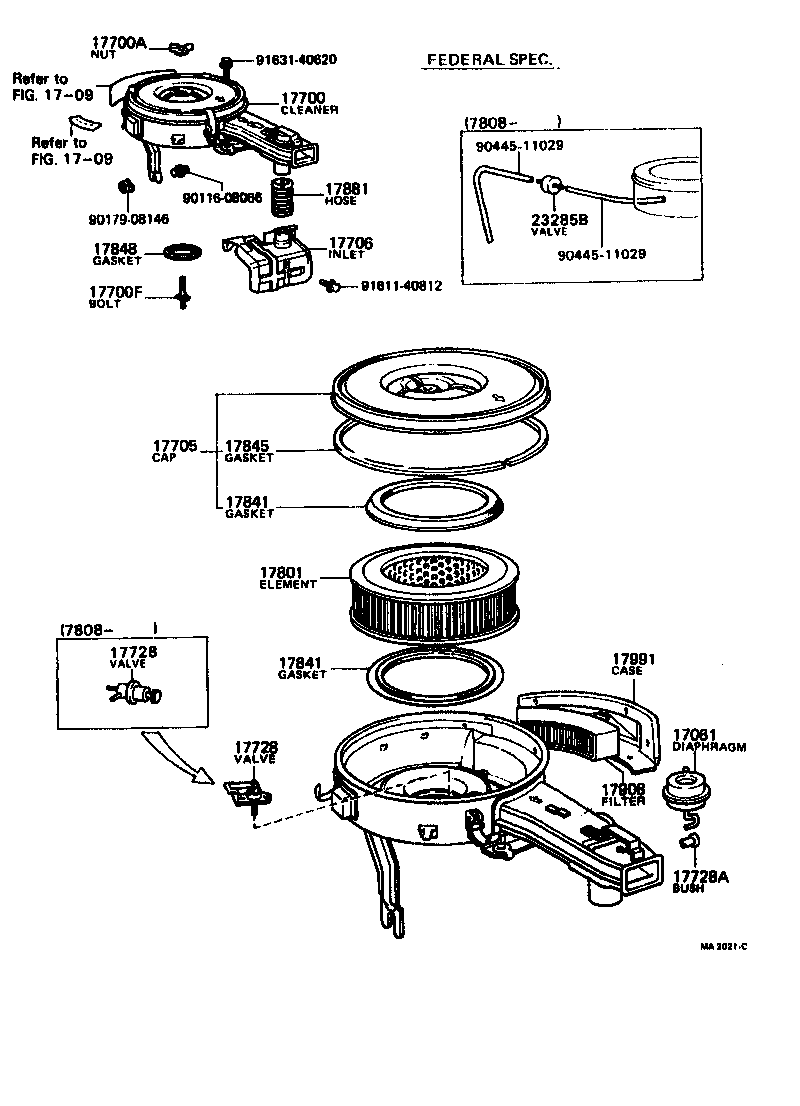 17700-24201 CLEANER ASSY, AIR product image