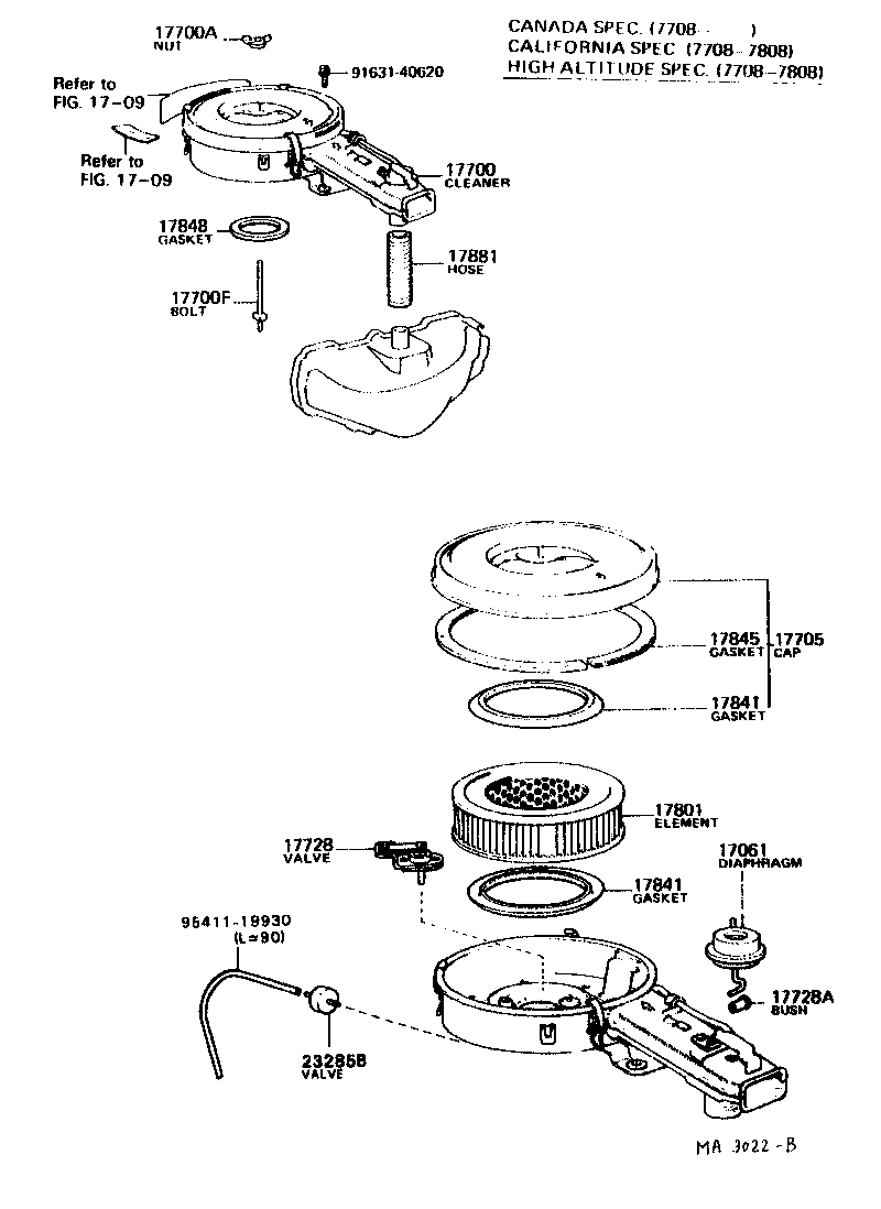 17700-24201 CLEANER ASSY, AIR product image