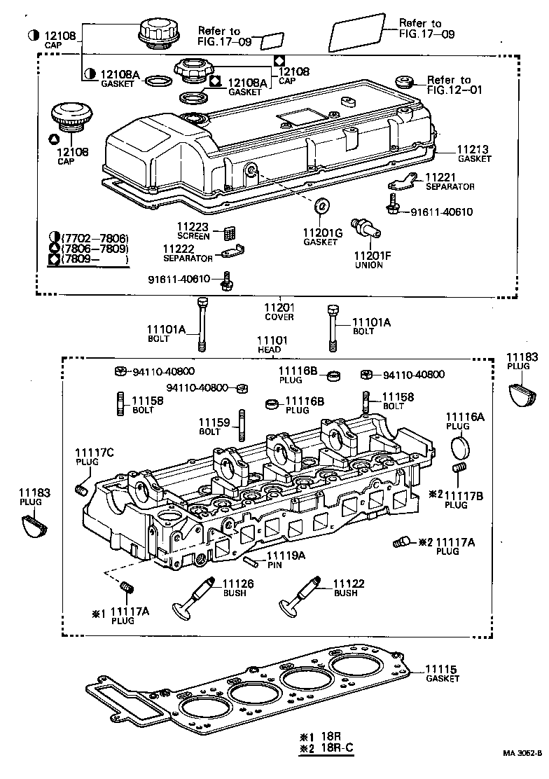 11101-59056 HEAD SUB-ASSY, CYLINDER product image