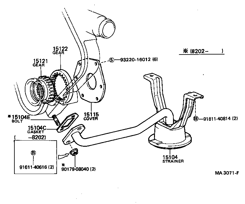 15147-47010 GASKET, OIL STRAINER product image