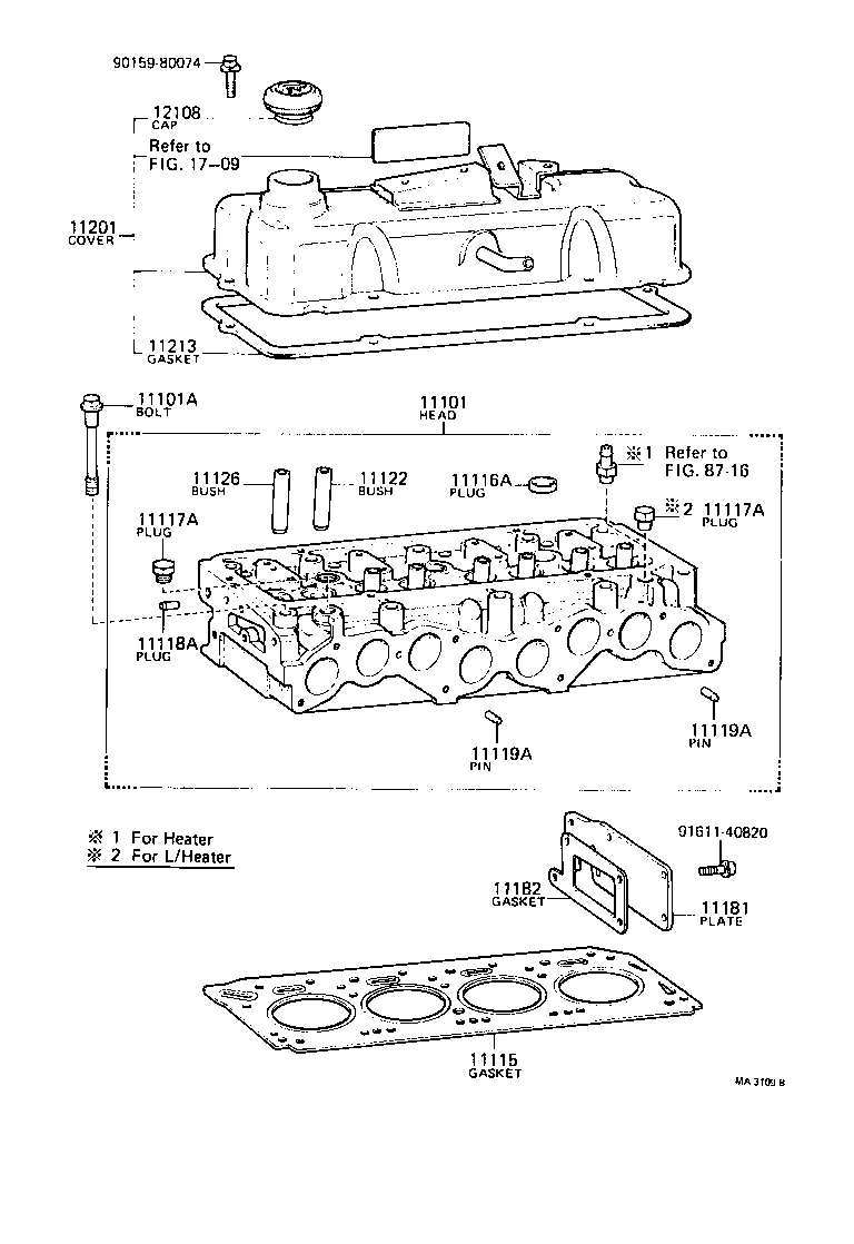11101-49166 HEAD SUB-ASSY, CYLINDER product image