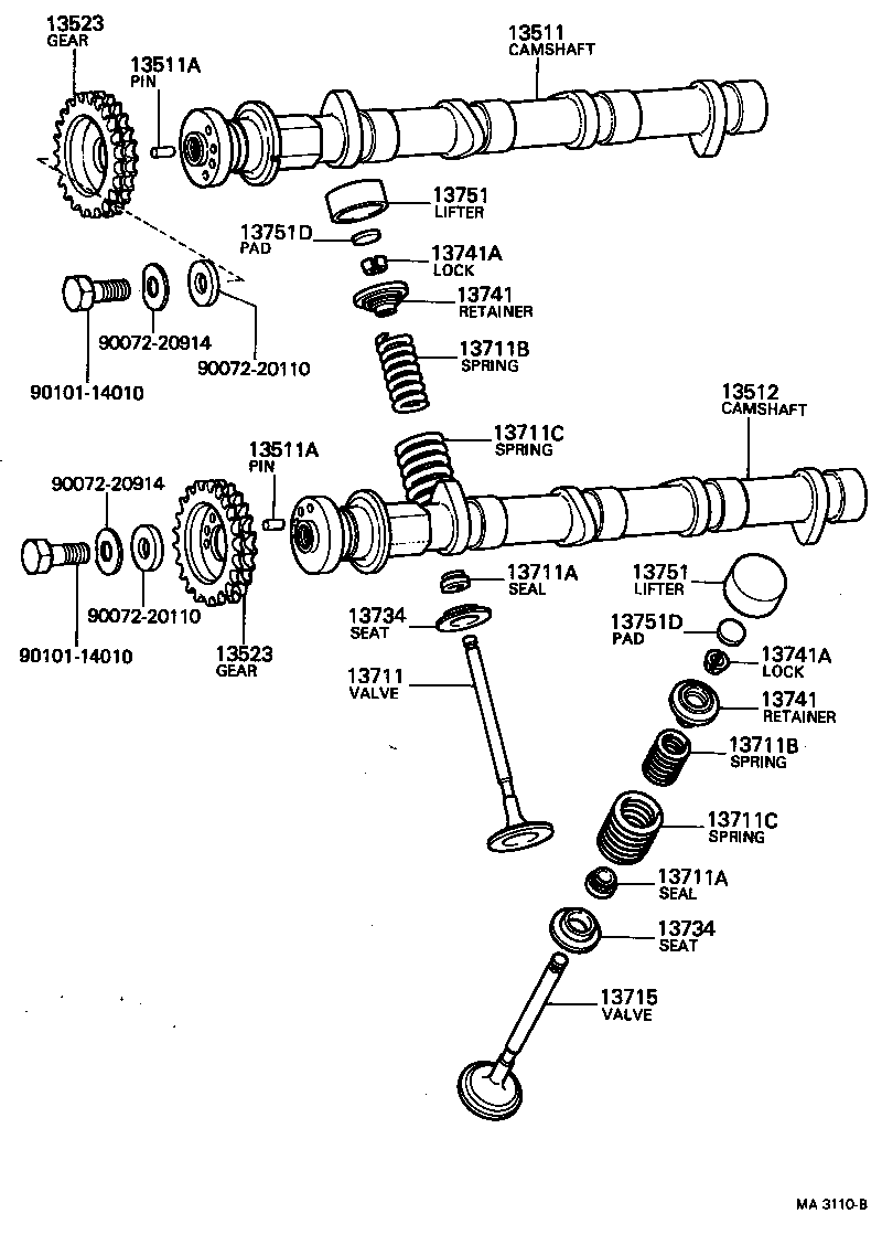 90116-08089 BOLT, STUD(FOR ROCKER SUPPORT) product image
