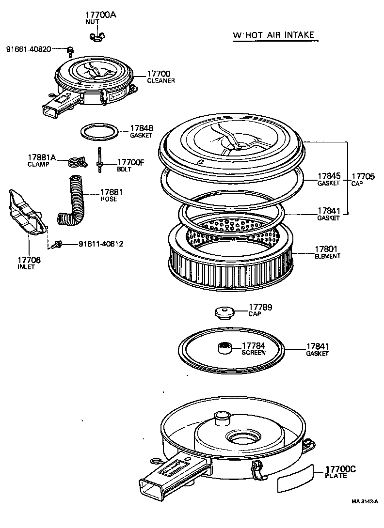 17700-31330 CLEANER ASSY, AIR product image