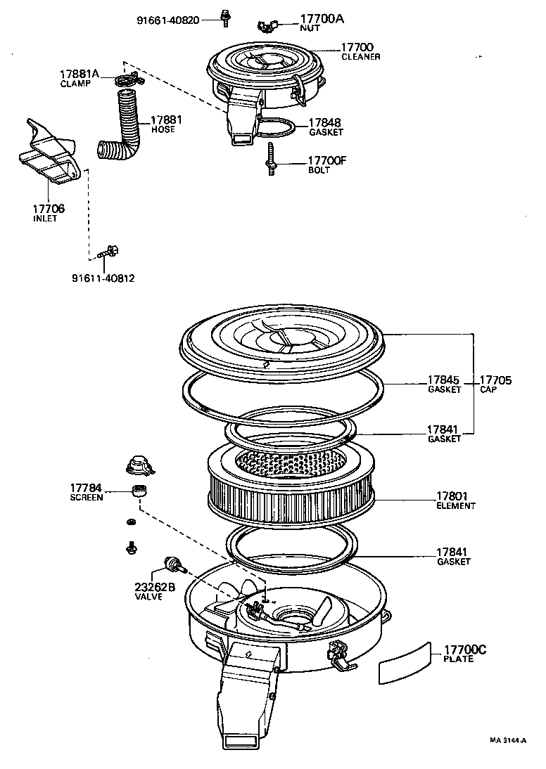 17700-31330 CLEANER ASSY, AIR product image
