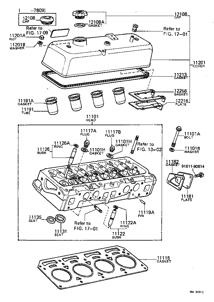 11101-29045 HEAD SUB-ASSY, CYLINDER product image
