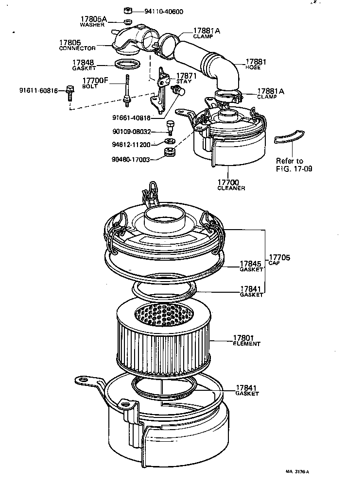 17705-24060 CAP SUB-ASSY, AIR CLEANER product image
