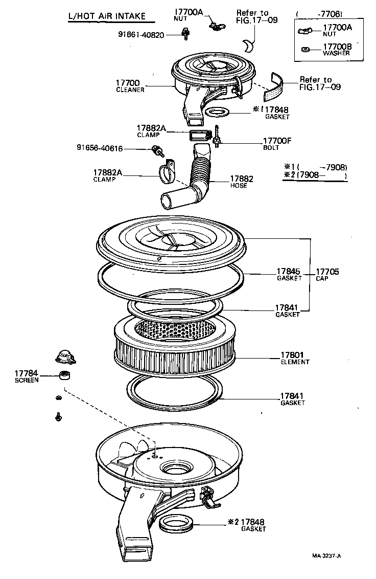17705-41120 CAP SUB-ASSY, AIR CLEANER product image